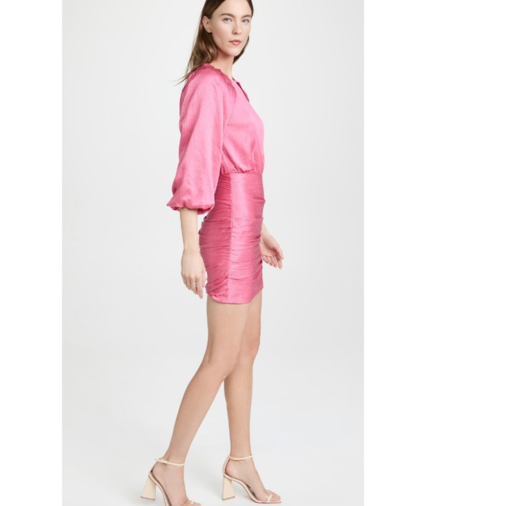 Veronica Beard Pink Charmeuse Gracelynn Dress - Picture 4 of 10